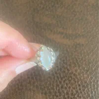 انگشتر عقیق سفید قدیمی