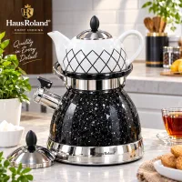 کتری قوری سوتی استیل رنگی مدل لوزی وارداتی
