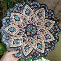 بشقاب مینا 35 سانتی|صنایع دستی و سایر لوازم تزئینی|اصفهان, رحیم‌آباد|دیوار