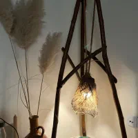 لوستر و آباژور چوبی