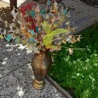 گل با گلدان