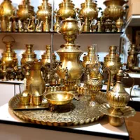 br0 برنجی گازی سماور 4fd ذغالی زغالی استیل zeuig|قوری، کتری، قهوه‌ساز دستی|اصفهان, دستگرده|دیوار