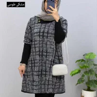 مانتو پانچ بافت برفین