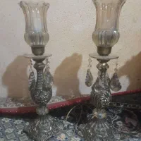 یک جفت شمعدانی سلطنتی شرابه ای طرح جدید|لوستر و چراغ آویز|تهران, دولاب|دیوار