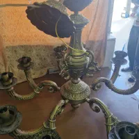 لوستر برنز شرکتی 5 شاخه 10 لامپ 13 کیلو|لوستر و چراغ آویز|تهران, مشیریه|دیوار