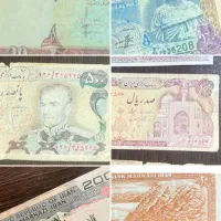 اسکناس های قدیمی ایرانی و خارجی.|کلکسیون سکه، تمبر، اسکناس|فردیس, ثابتی|دیوار