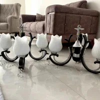 دو عدد لوستر سه شاخه