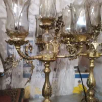 یه جفت شمعدان برنز|لوستر و چراغ آویز|قم, صفائیه|دیوار