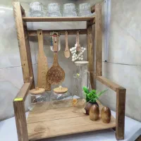 استند اسپرسو ساز(کافی بار)اویز شات دار تمام چوبی