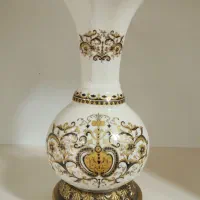 گلدان پایه برنز