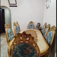 مبلمان سلطنتی ۹ نفره +میز ناهارخوری ۸ نفره +ویترین|مبلمان خانگی و میز عسلی|اسلامشهر, مسکن مهر اسلاشهر (شهرک امام خمینی)|دیوار