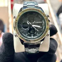 ساعت کاسیو جی شاک دو زمانه موتور ژاپن فلزی Casio
