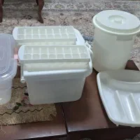 ۲ باکس دردار چندکاره و ۱  سطل دردار چند کاره|ظروف نگهدارنده، پلاستیکی، یک‌بارمصرف|مشهد, الهیه|دیوار