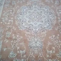 فرش ۹ متری کلبهی گل برجسته ۱۰ رنگ ابریشم