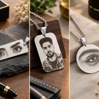 حکاکی لیزری تصویر روی پلاک استیل