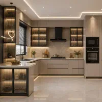 کابینت هایگلاس نئو کلاسیک جا کفشی کمد دیواری