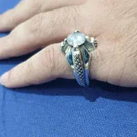 انگشتر نقره مردانه نگین برلیان