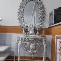 اینه و شمعدان برنج|بوفه، ویترین، کنسول|تاکستان, |دیوار