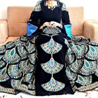 لباس محلی مخمل طاووسی لوکس
