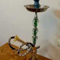 قلیان سوپاپ دار استیل و شیشه(نگارستان)