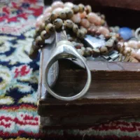 انگشتر عقیق باباقوری نقره دستساز قدیمی|جواهرات|کرمان, |دیوار