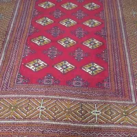 فرش شیش متری قدیمی  عتیقه دست بافت سبک خاص