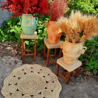 گل خشک ،دسته گندم و گلدون پتینه|گل مصنوعی|رشت, هلال احمر|دیوار