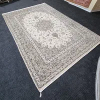 دستباف جفت ۹ متری کاشان زمینه خاکی