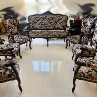 مبل استیل 9 نفره چوب گردو