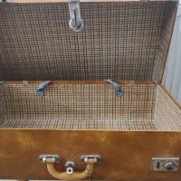 چمدان بسیار قدیمی کار خاص کشتی چوبی باکس لباس|کلکسیون اشیاء عتیقه|قم, انسجام|دیوار