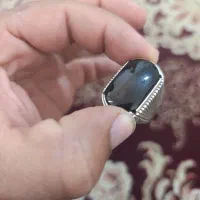 دوعددانگشتر دوقاب و گردنبند و پلاک دست ساز