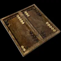 تخته نرد چوب گردو سیاه تاس استخونی و پاستور دلار