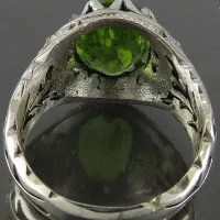 انگشتر جواهری زبرجد آفریقایی دست ساز با الماس|جواهرات|تهران, وردآورد|دیوار