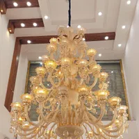 لوستر مورانو کریستالی وارداتی ۴طبقه ۵۴ شعله|لوستر و چراغ آویز|تهران, جیحون|دیوار