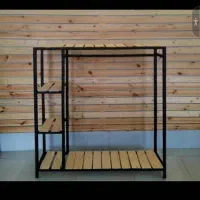 رگال فلزی چوبی مدل B099|بندرخت و رخت‌آویز|تبریز, |دیوار