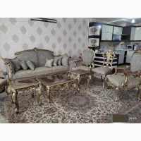 مبل سلطنتی نو ۹ نفره چوب و فوم خوب با کاور|مبلمان خانگی و میز عسلی|شاهین‌شهر, فردوسی|دیوار