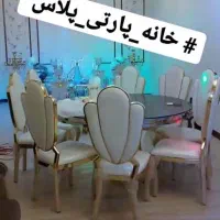 فروش میز و صندلی تالاری ابکاری طلایی|میز و صندلی غذاخوری|اردکان, |دیوار