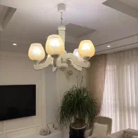 لوستر چوبی سفید|لوستر و چراغ آویز|همدان, |دیوار