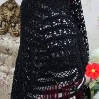 شال سه گوش دست بافت