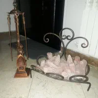 منقل و دکور کنار شومینه