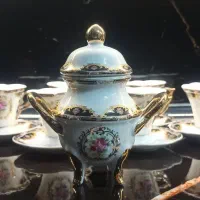 سرویس قهوه خوری طلا کوب اصل ژاپن|کلکسیون اشیاء عتیقه|خشکبیجار, |دیوار