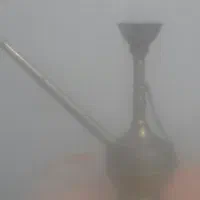 قلیان مسی کوچک خیلی قدیمی باطرح منبت کاری