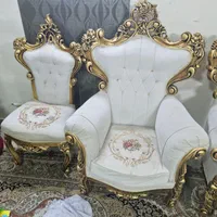 مبل سلطنتی 9 نفره به همراه سه عدد میز چوبی|مبلمان خانگی و میز عسلی|مشهد, حسین‌آباد|دیوار