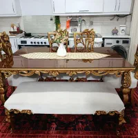 میز ناهار خوری ۶نفره نو و سالم چوب اصل