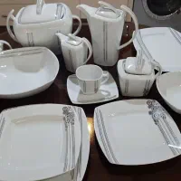 سرویس چینی ۱۸ نفره|ظروف سرو و پذیرایی|فرمهین, |دیوار