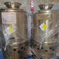 سماور طلایی بزرگ استیل نگیر