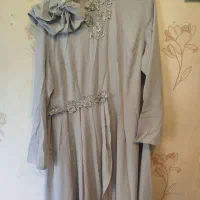 دو تا لباس مجلسی مشکی نقره ای و طوسی 2xl