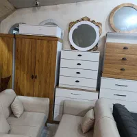 ست میز آرایش و کمد / کمد لباس دو درب