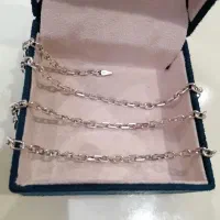 دوعد زنجیر نقره تایلندی60سانتی و دستبند سنگین وزن