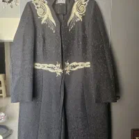 مانتو مشکی سنگ دوزی مجلسی پاییزه سایز ۴۶